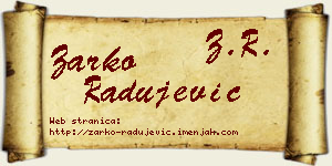 Žarko Radujević vizit kartica